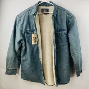 Levis Denim Jacket Sherpa Lined Mens XL